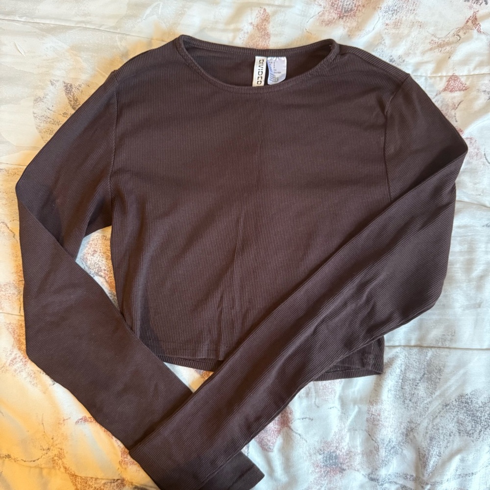 brown long sleeve top